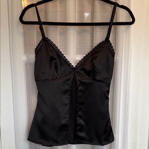 Princess Polly Black Satin Camisole